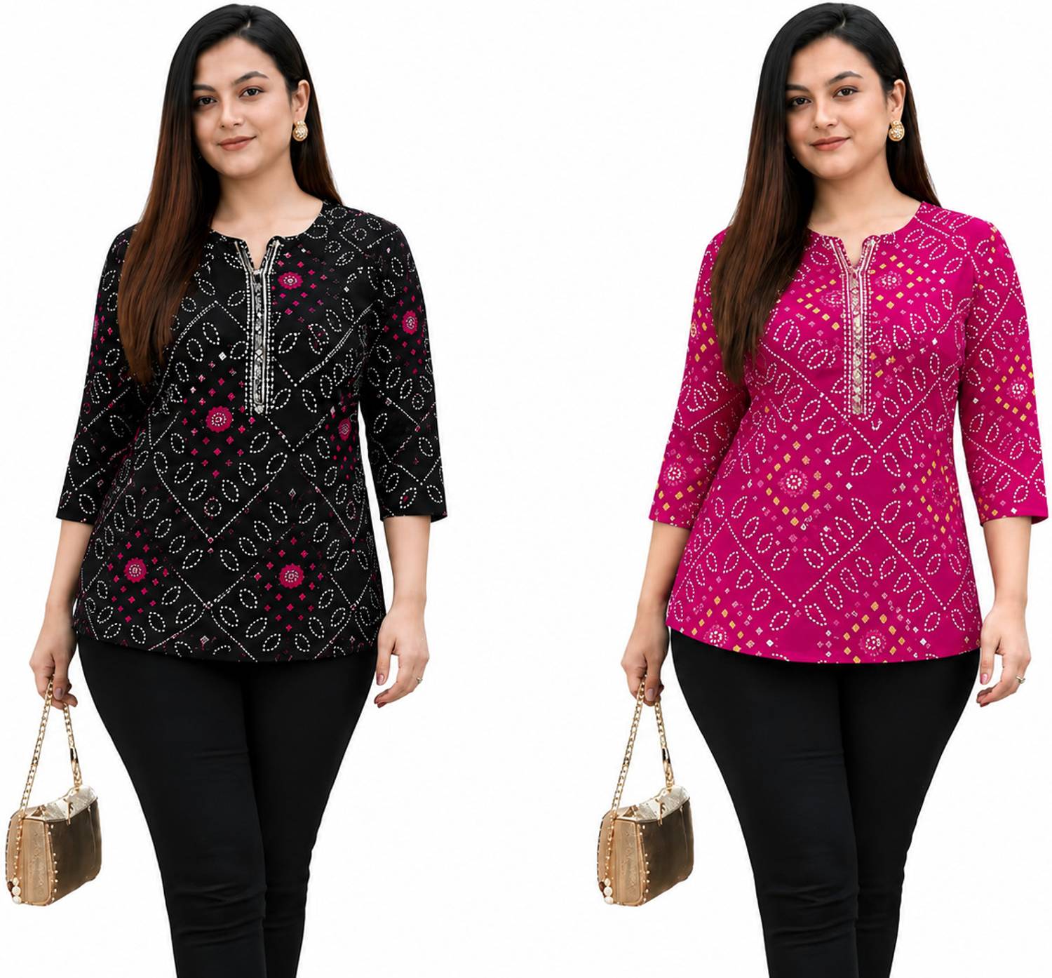 ABCREATION Women Printed Straight Kurta