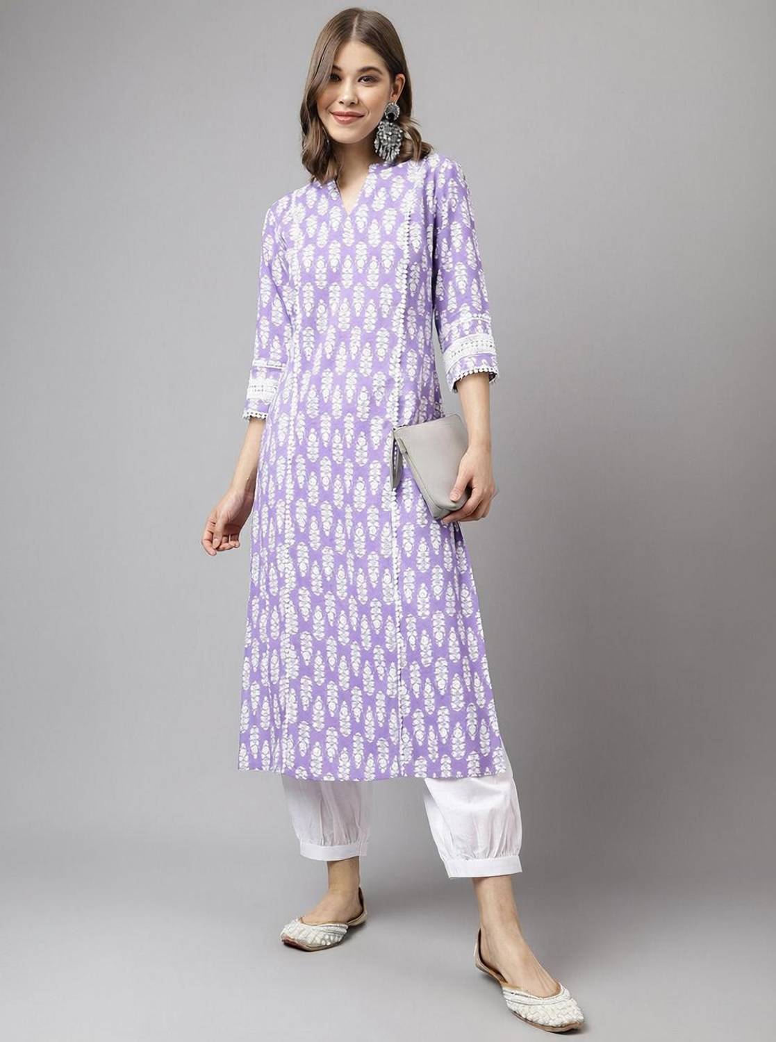 Fyunl Women Printed Straight Kurta