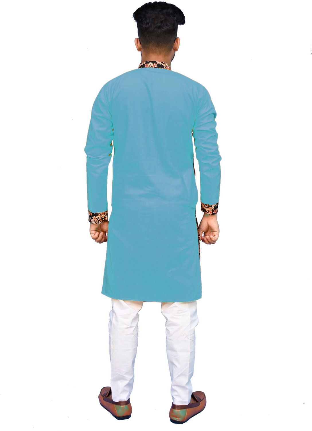 Image of Rainbow Cloths Men Printed Straight Kurta