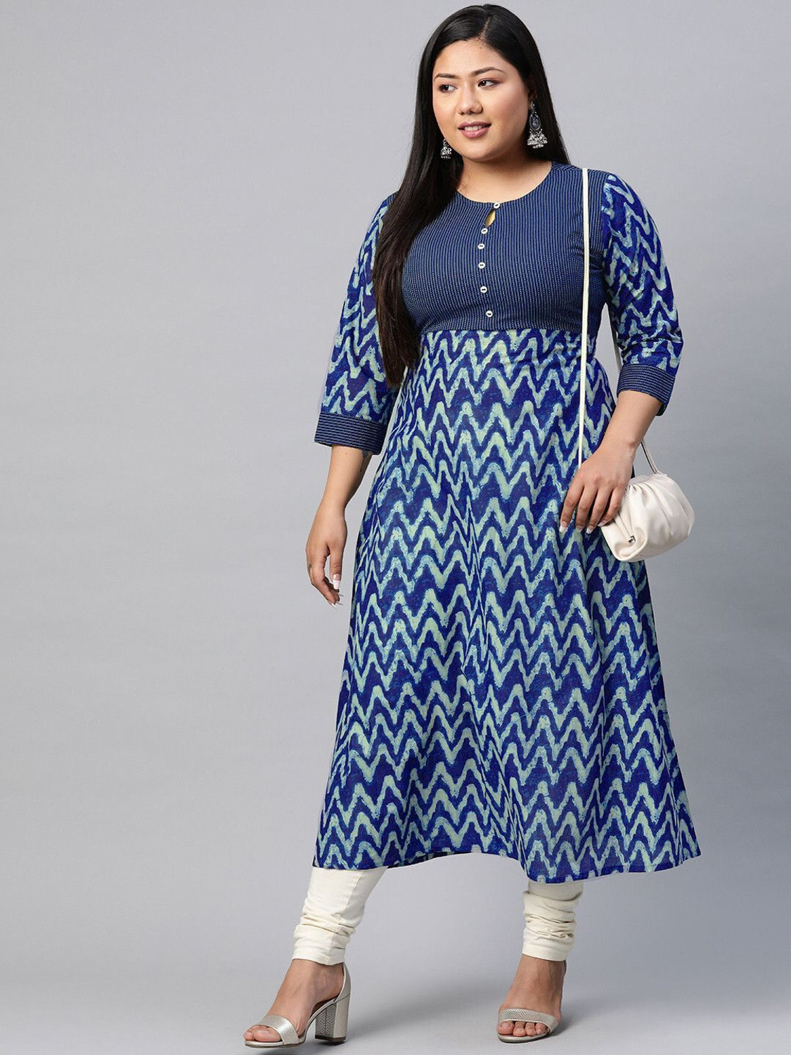 Image of AKIKO Women Printed A-line Kurta