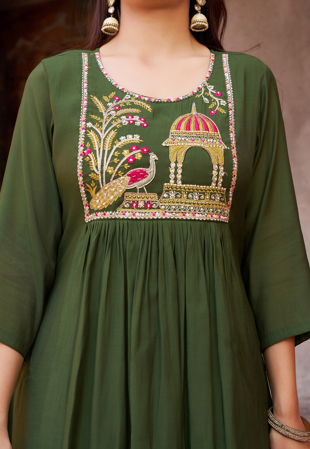 Image of Kodila Enterprise Women Embroidered Anarkali Kurta