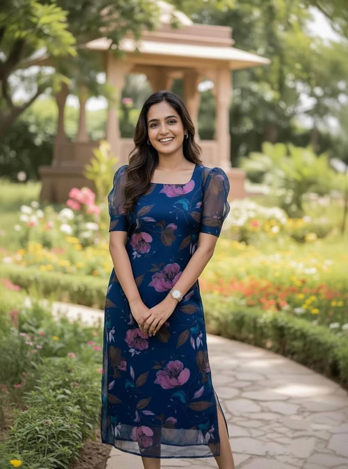 Byaara Women Floral Print, Printed Straight Kurta