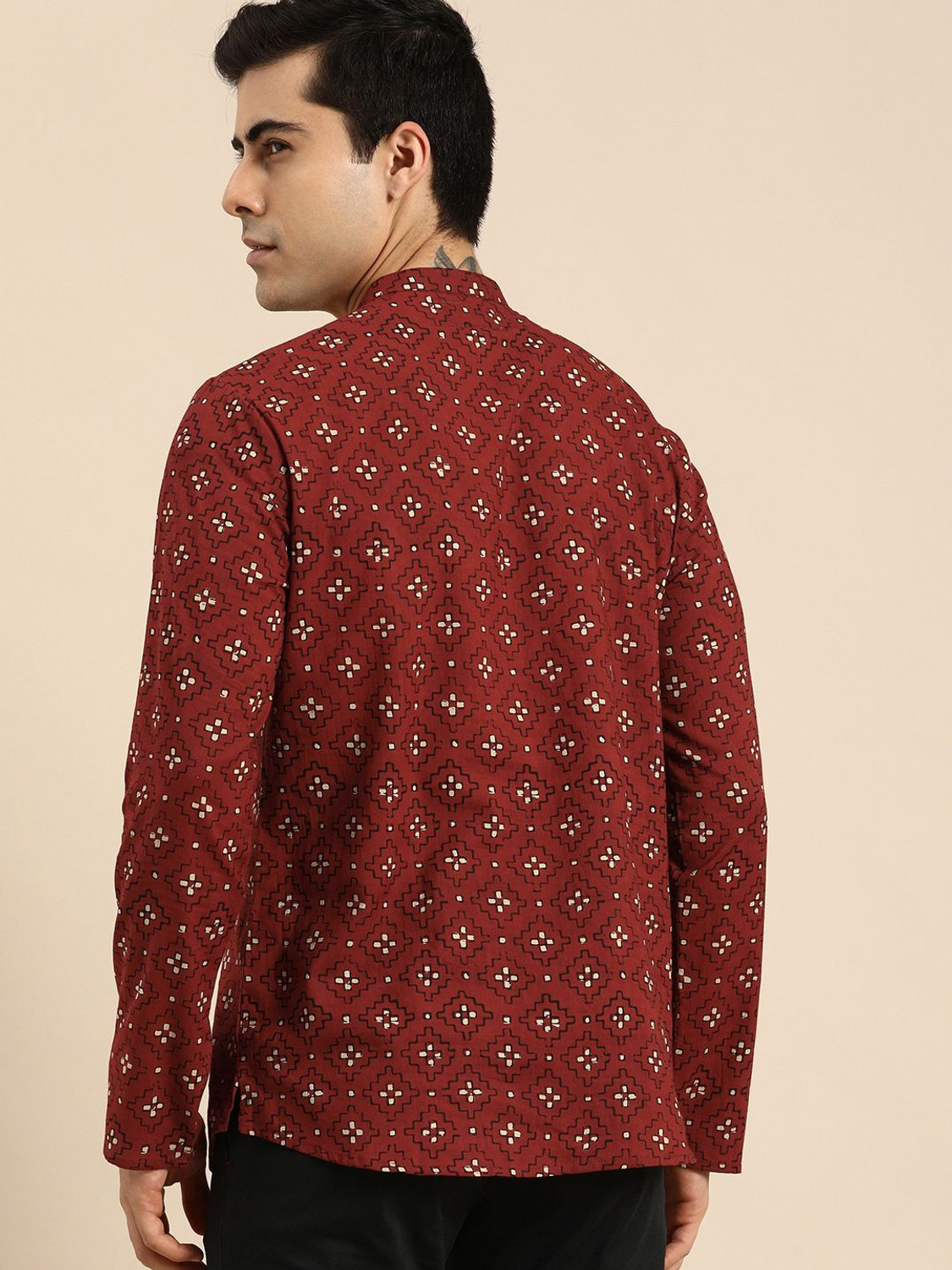 Image of ANOUK Men Printed Straight Kurta