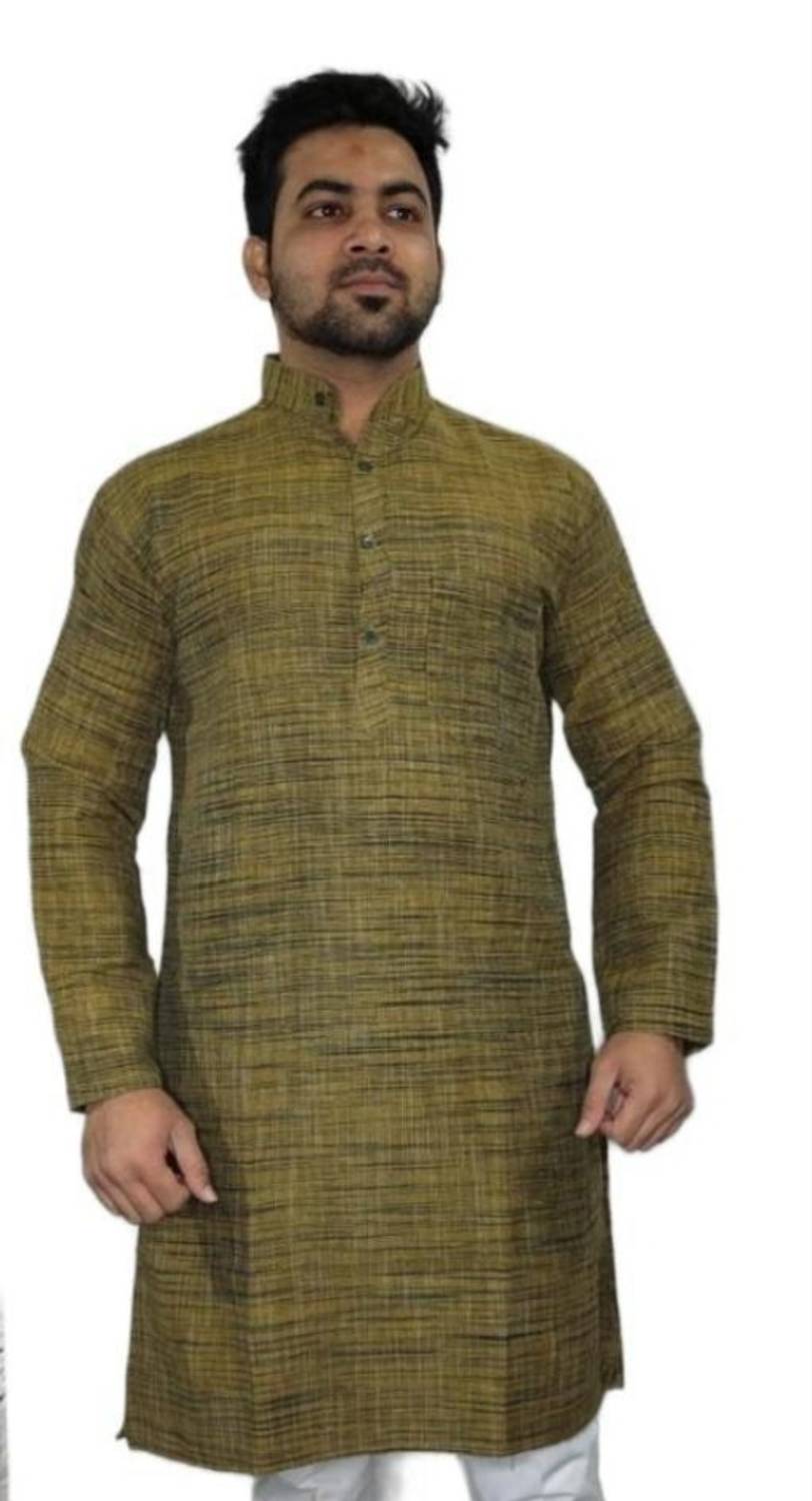 AFC Men Self Design Straight Kurta