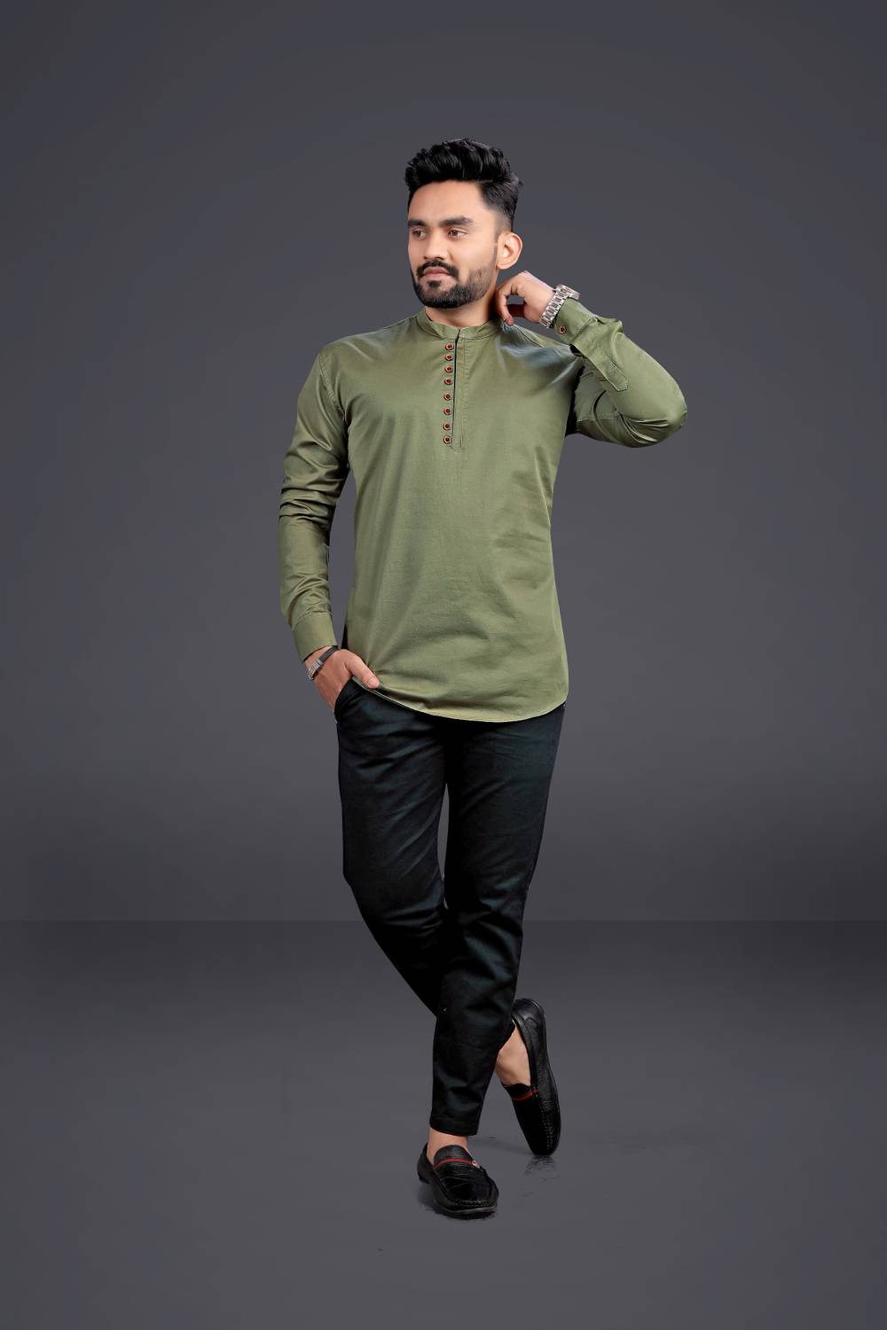Nnc Men Solid Straight Kurta