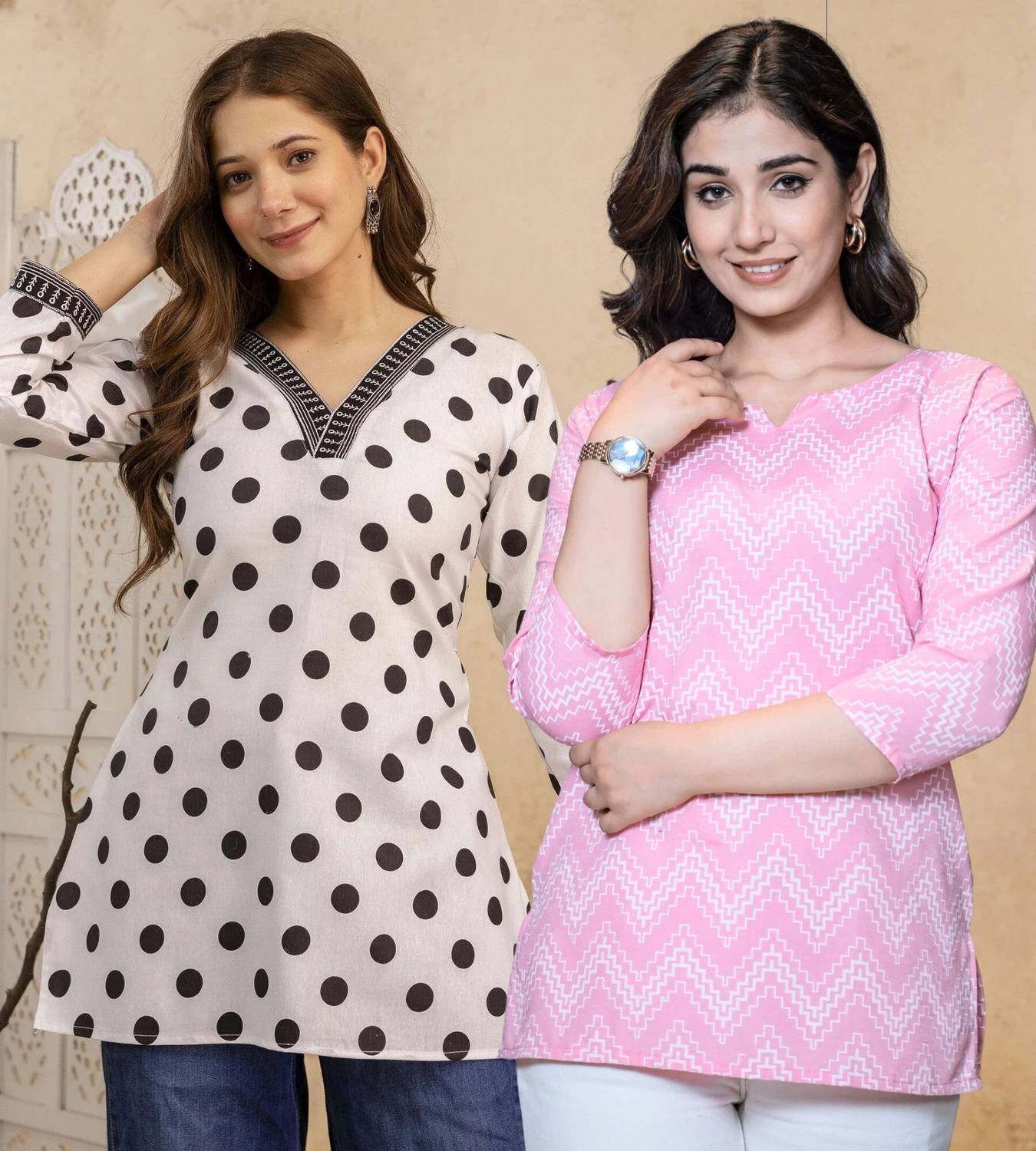 Adnika collection Women Printed Straight Kurta