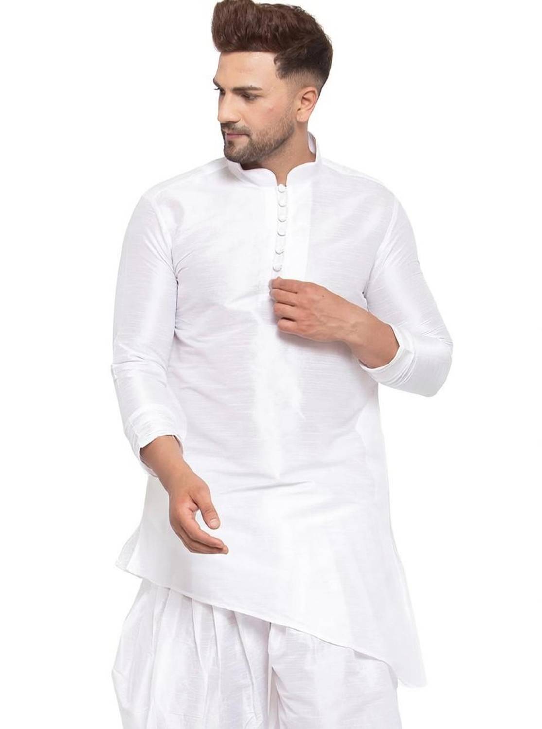26 i Men Solid Asymmetric Kurta