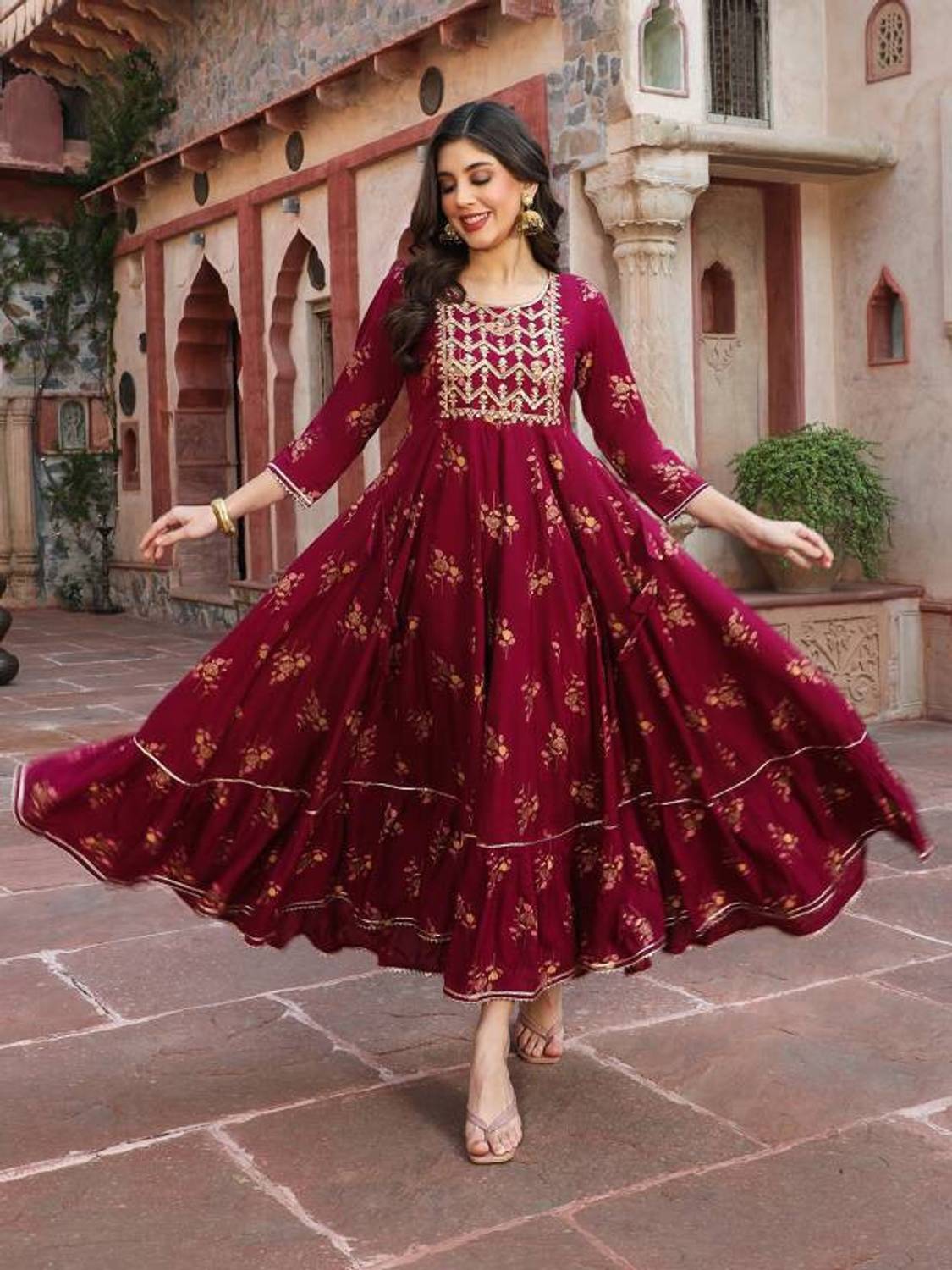 KURTI MASTER Women Printed Anarkali Kurta