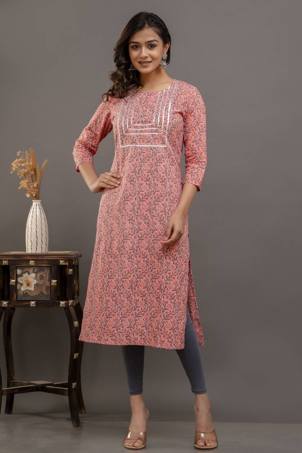A&k Women Printed Straight Kurta