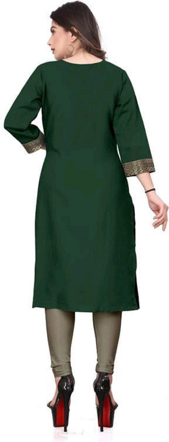 Image of AAI MOGAL Women Chikan Embroidery Straight Kurta