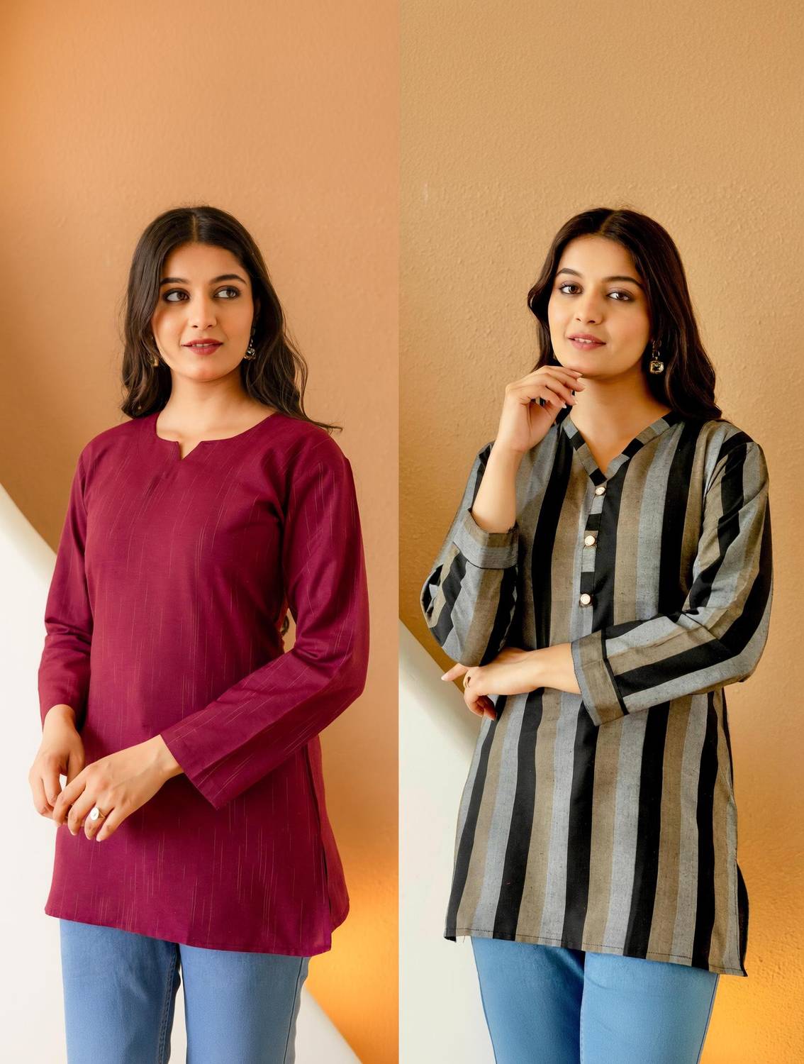 BILANZA Women Striped Straight Kurta