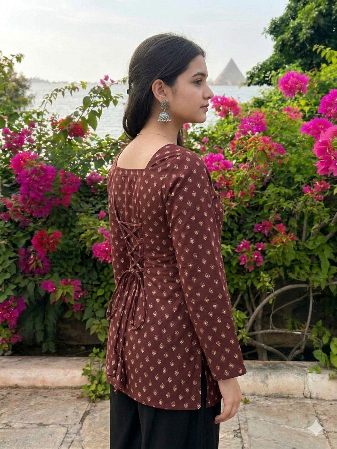 Image of SCAM JOD Women Printed Straight Kurta