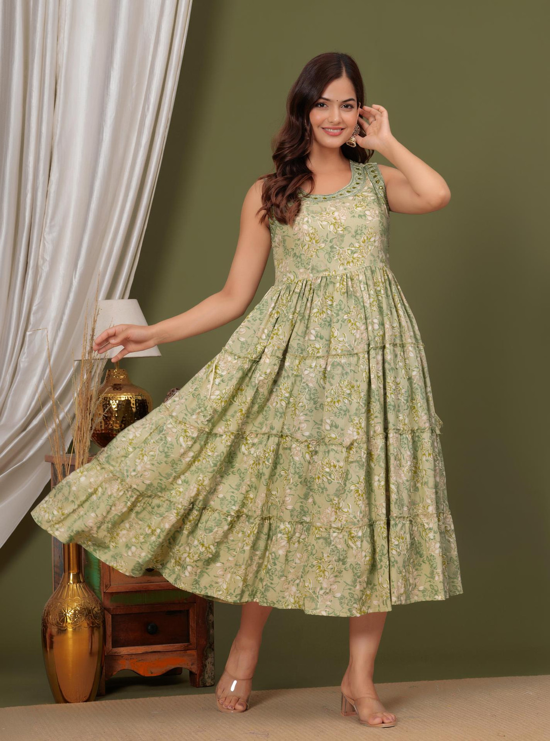 Image of HouseOfCommon Women Paisley, Printed Anarkali Kurta