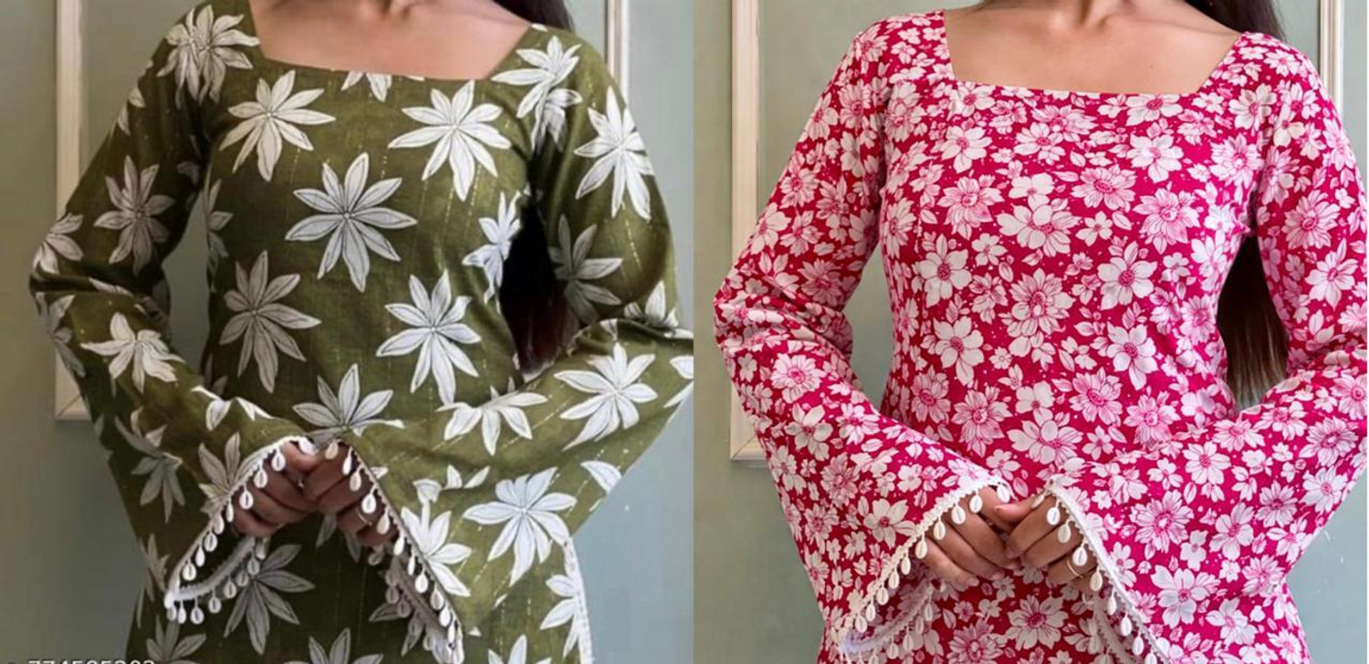Image of Andheriya Attire Women Floral Print Tunic Kurta