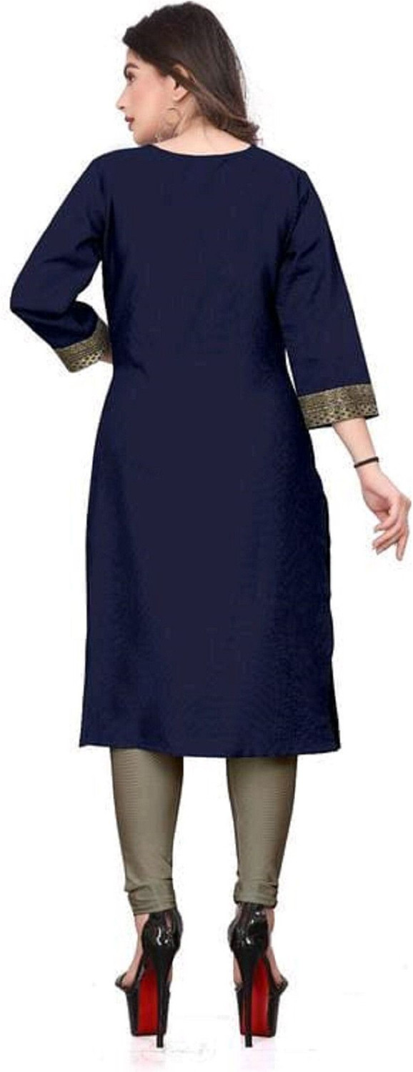 Image of AAI MOGAL Women Chikan Embroidery Straight Kurta