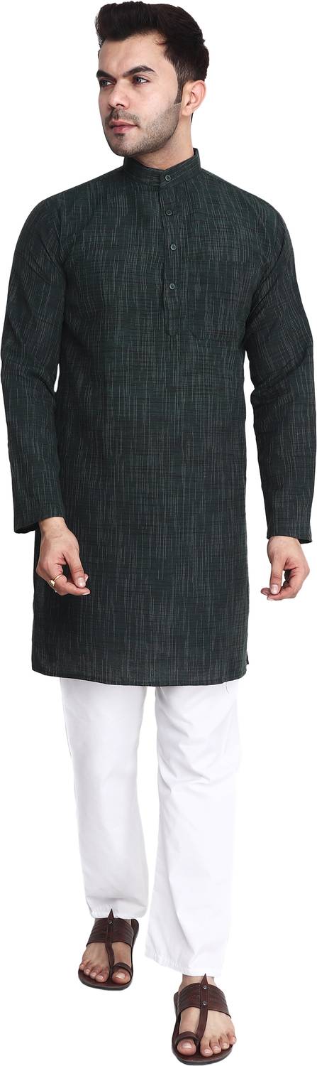 Aaryavar Men Self Design Straight Kurta