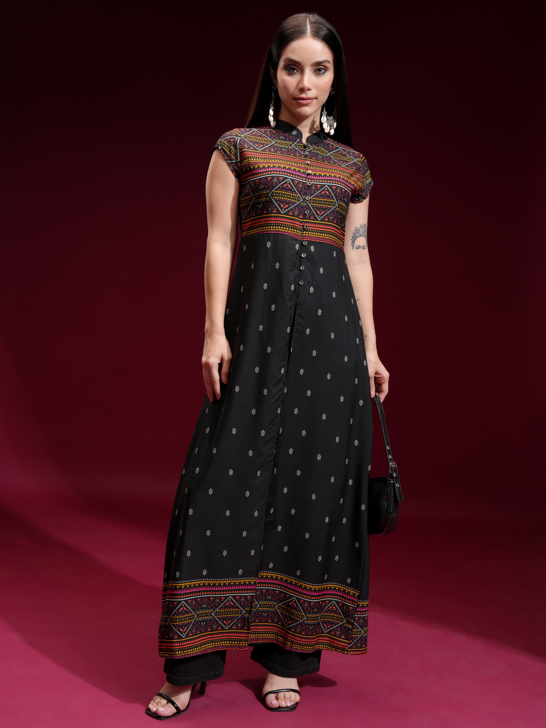Image of Vishudh Women Printed A-line Kurta