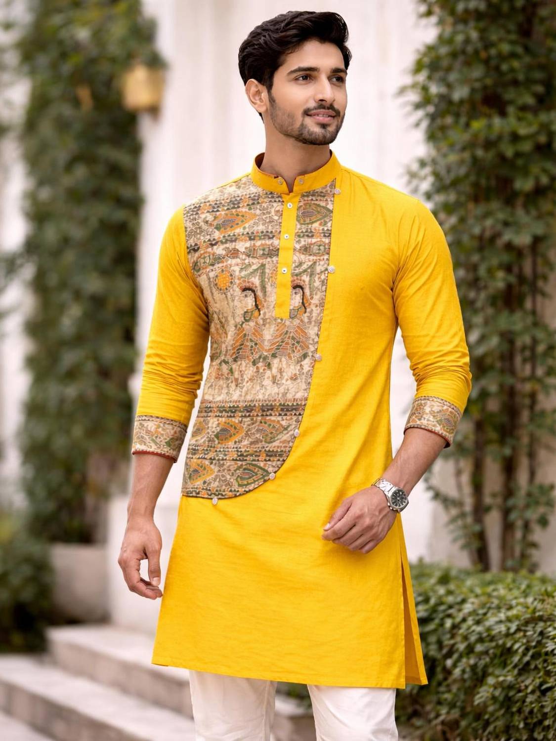 Rainbow Men Multicolor Printed Straight Kurta - Image 1