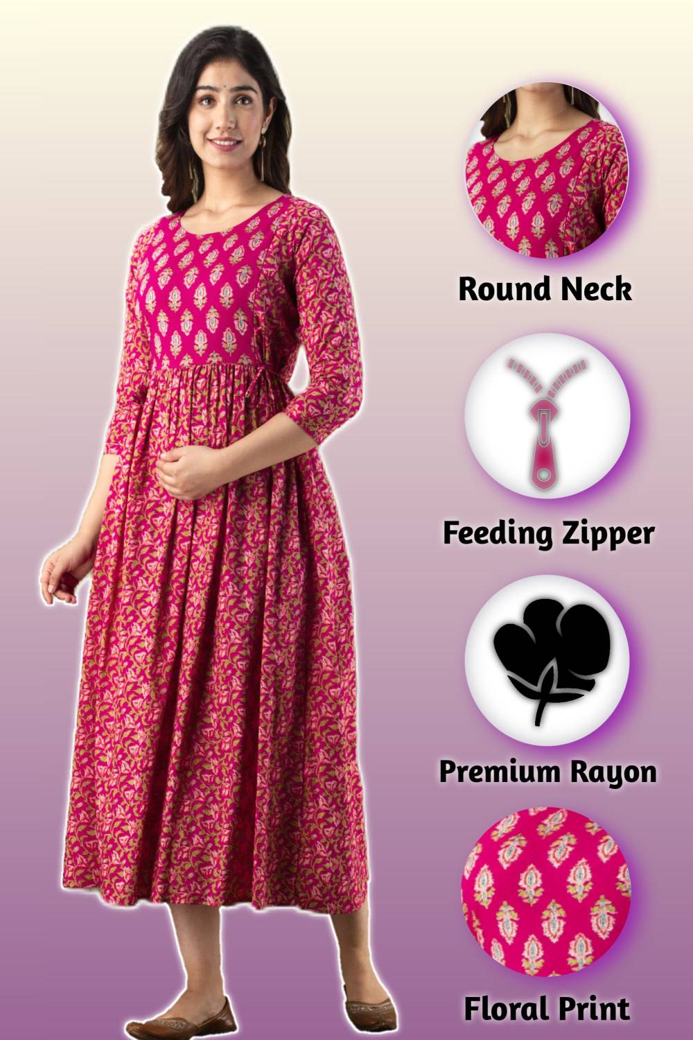 ARKAVYA Women Printed Anarkali Kurta