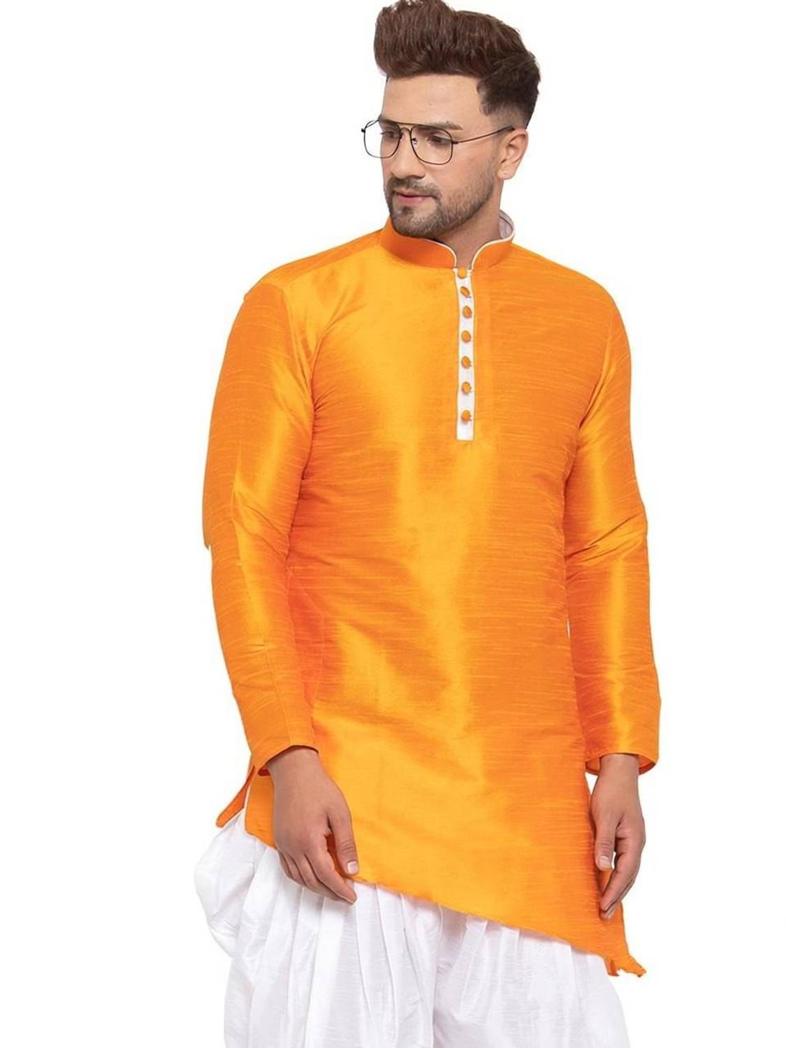 26 i Men Solid Asymmetric Kurta