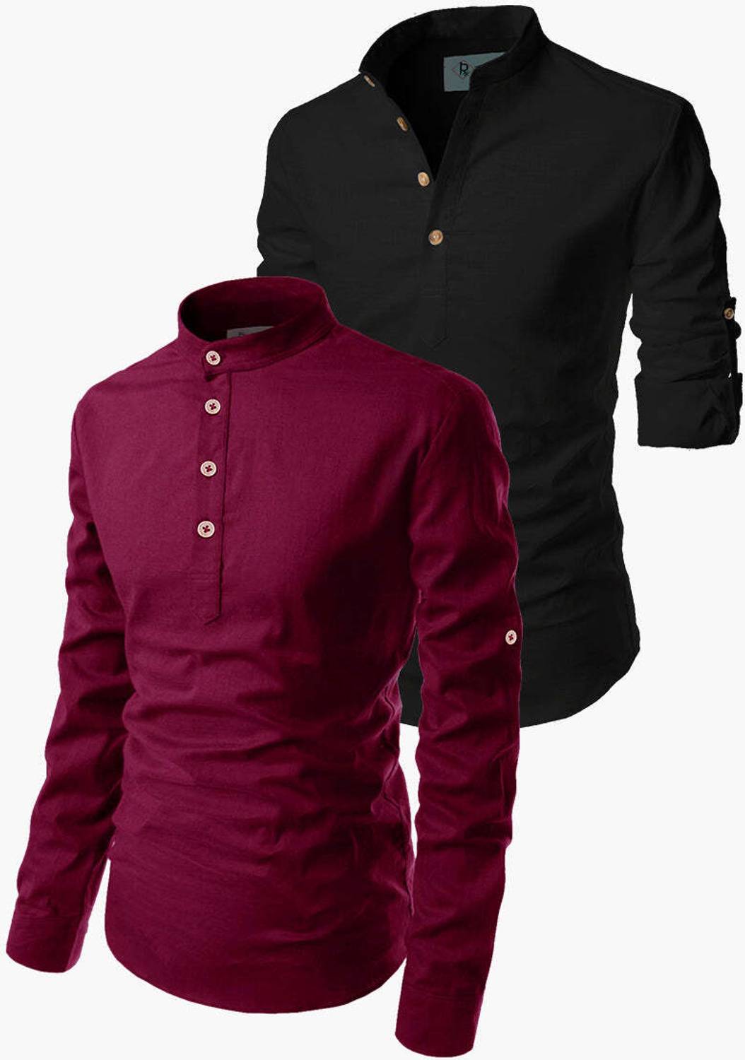 TrendiVastra Men Solid Pathani Kurta