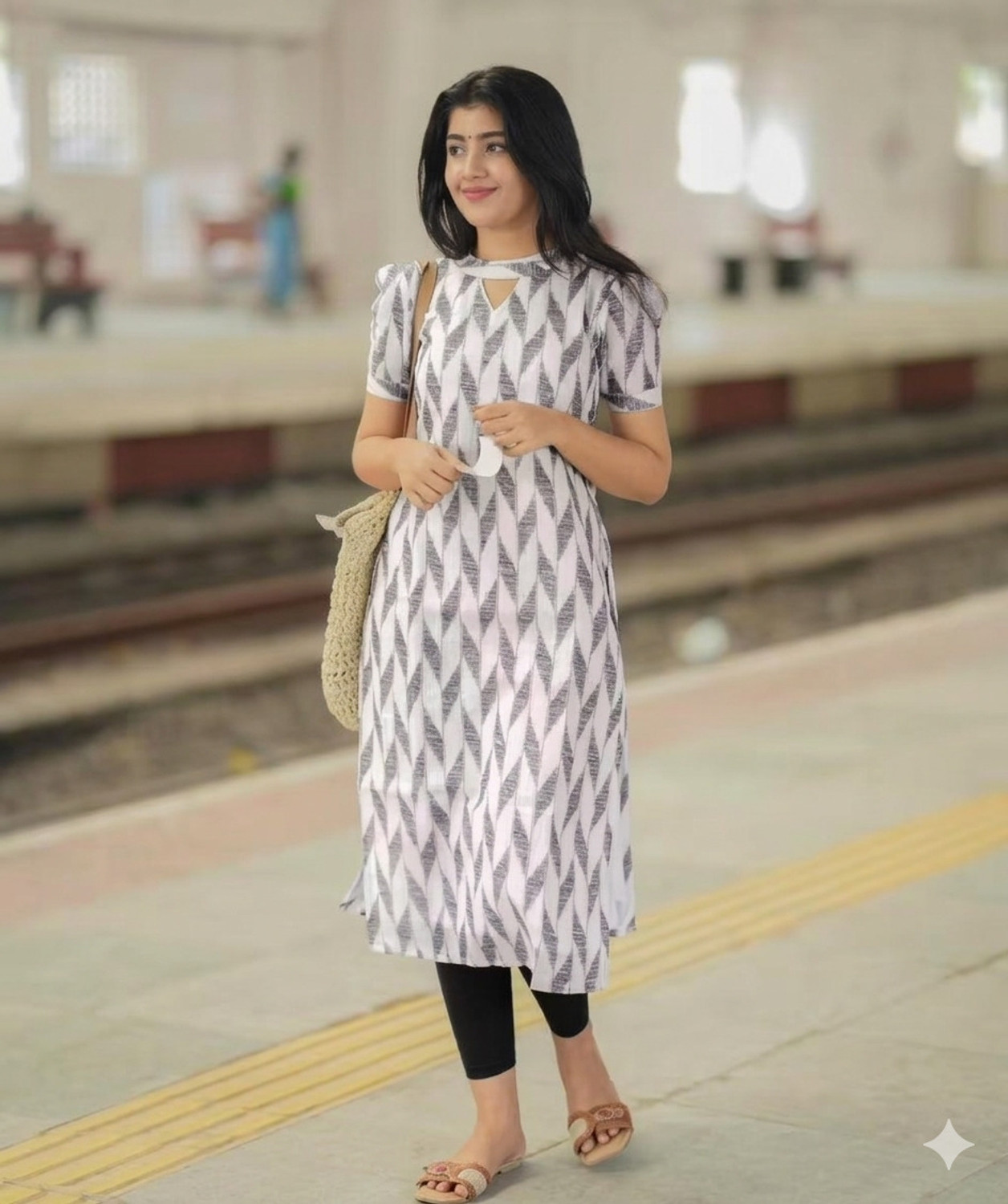 Image of SILKSUTRA Women Printed Straight Kurta
