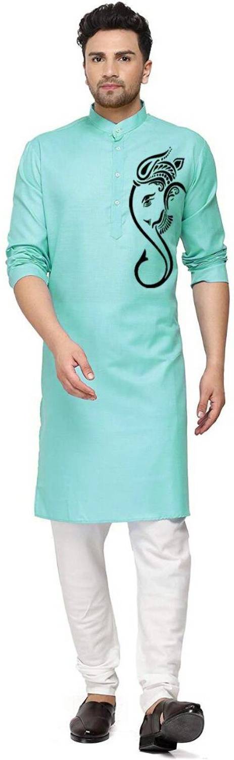 Arzu Fashion Men Printed Straight Kurta