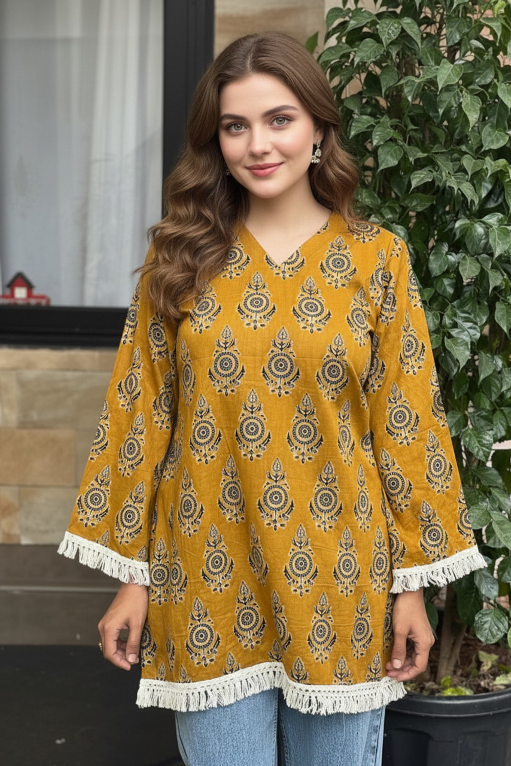 Image of SUFRA Women Printed Straight Kurta