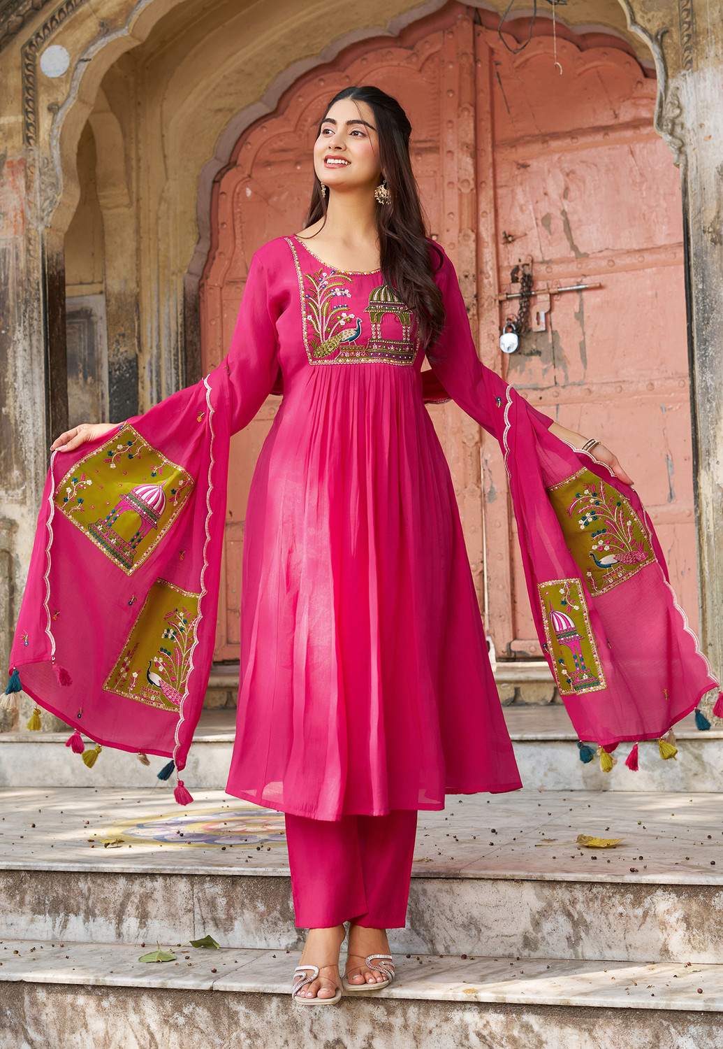 Image of Kodila Enterprise Women Embroidered Anarkali Kurta