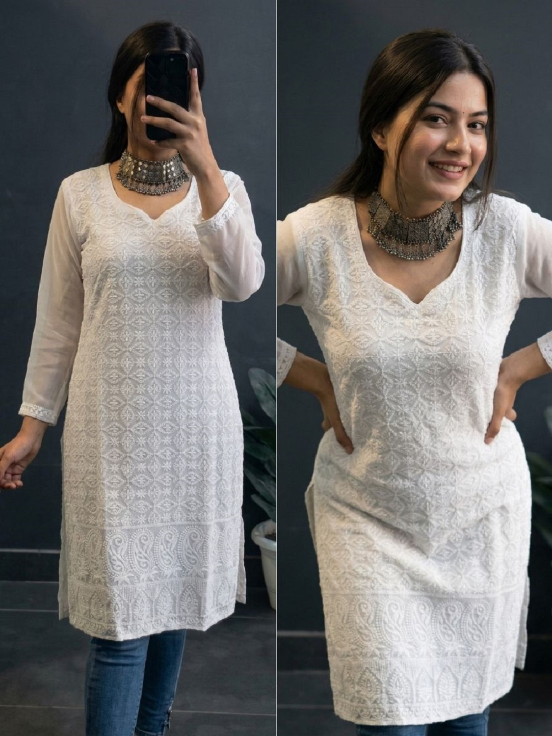 Image of TRANDTIDE Women Solid Straight Kurta