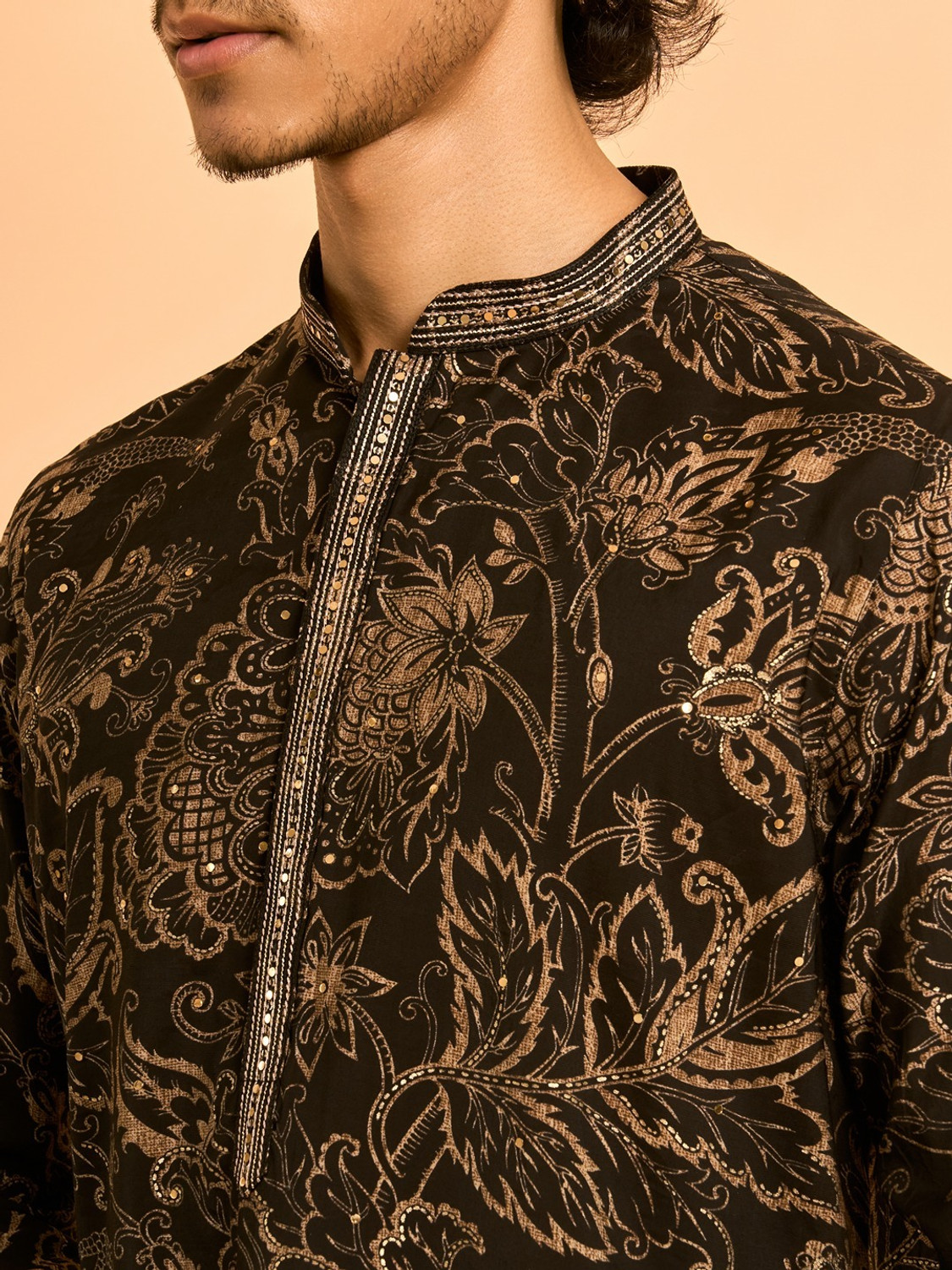 Image of DIWAS by Manyavar Men Printed Straight Kurta