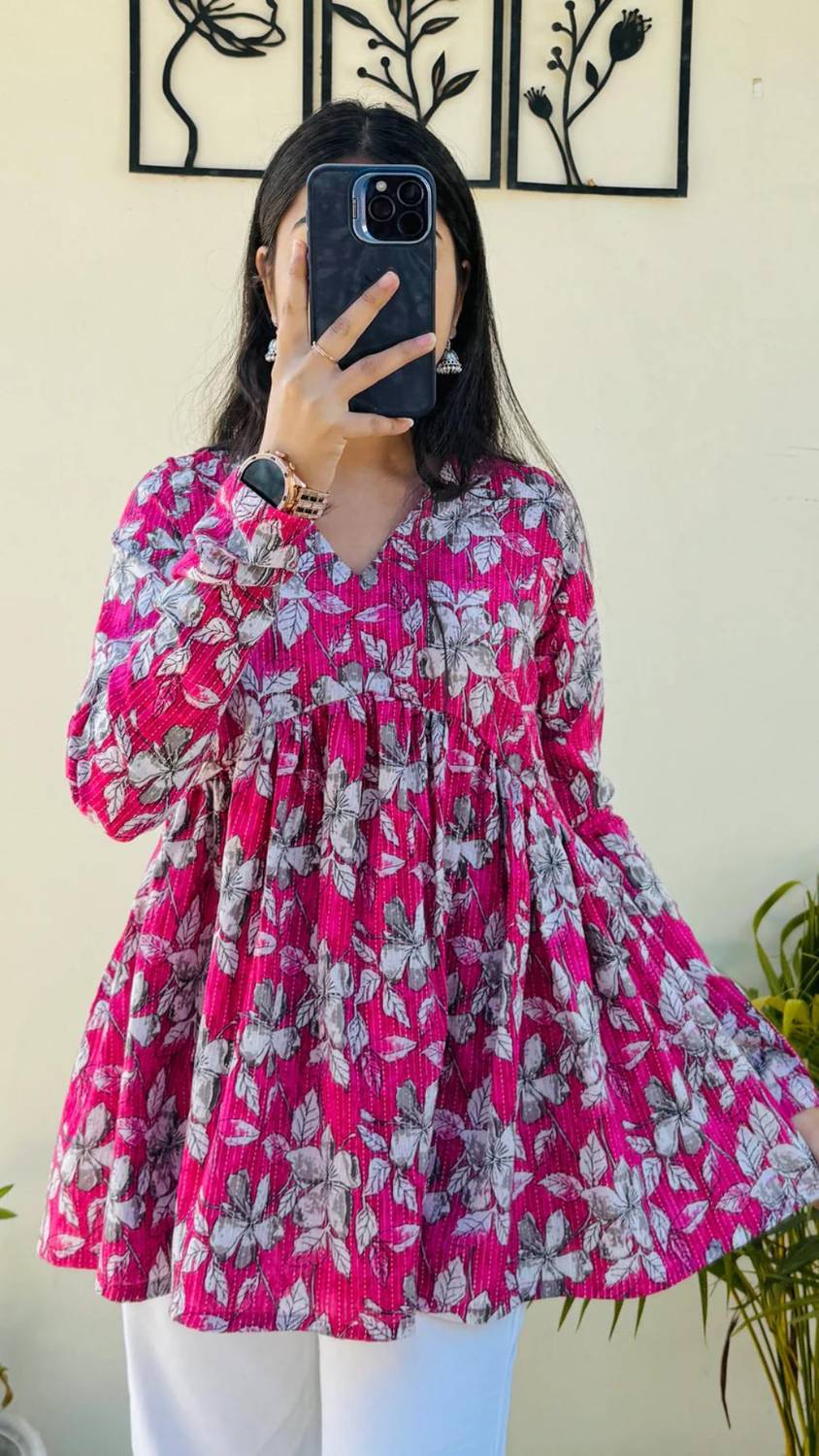 BRAHMASTRA Women Printed Flared Kurta