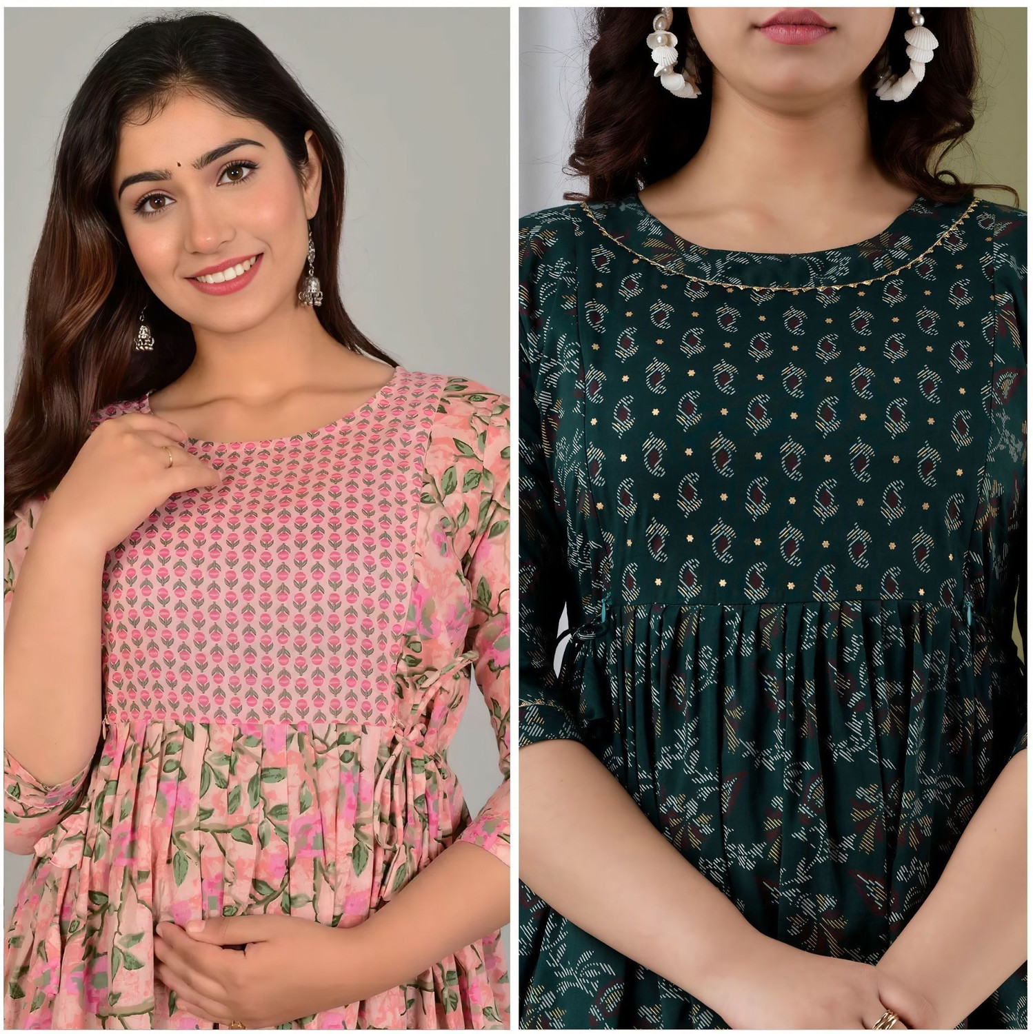 Image of Dream Global Women Printed Anarkali Kurta