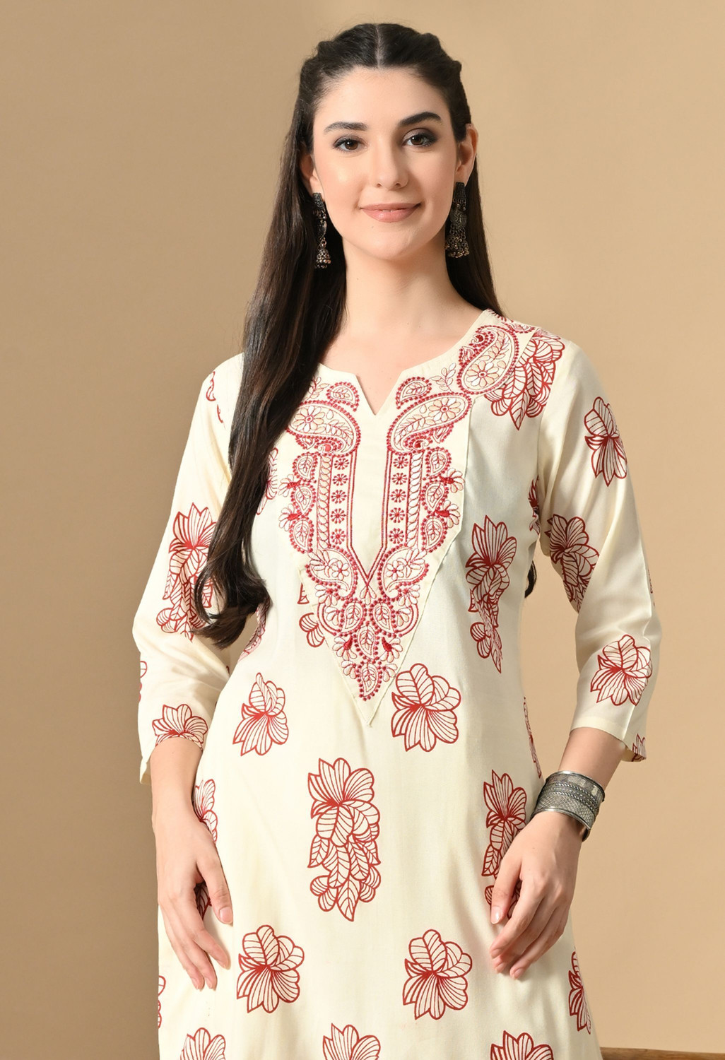 Image of Koito Women Embroidered Straight Kurta