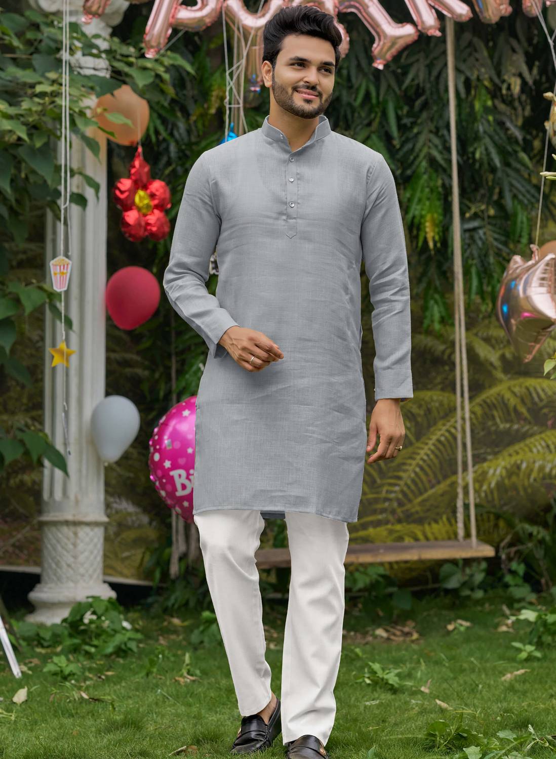 archittam Men Solid Straight Kurta