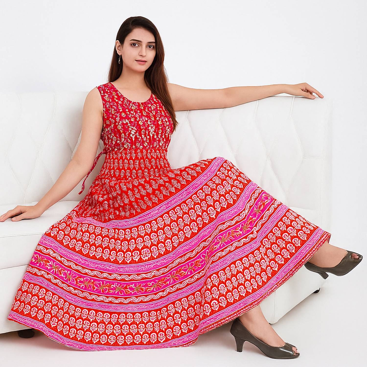 AVKIA Women Printed, Floral Print, Paisley, Self Design A-line Kurta