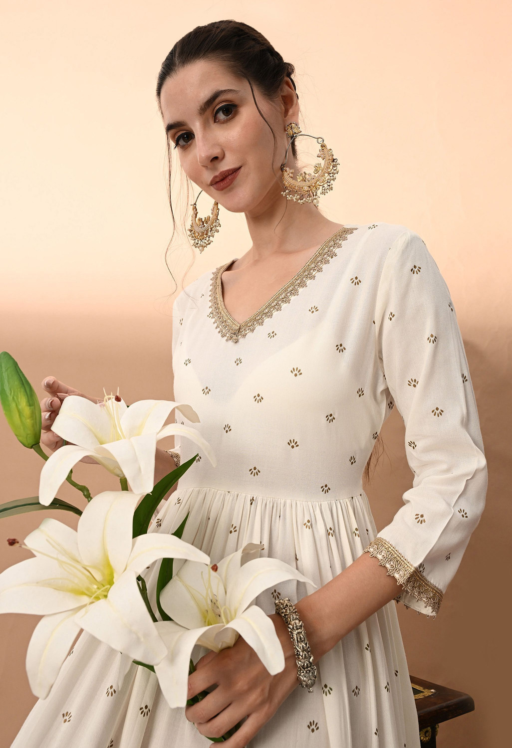 Image of vidhani Women Printed Anarkali Kurta