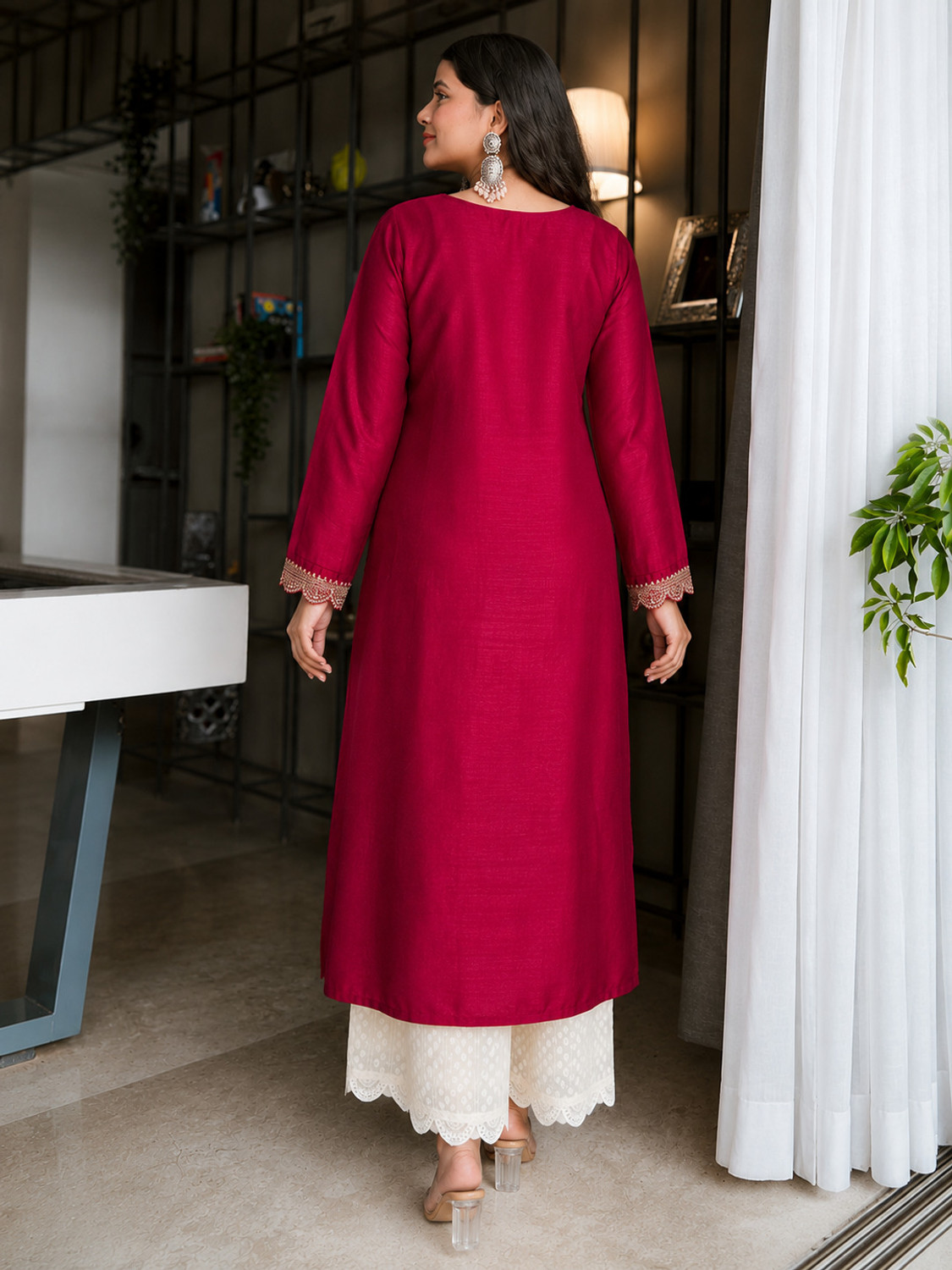 Image of KurtiByHarshita Women Embroidered A-line Kurta