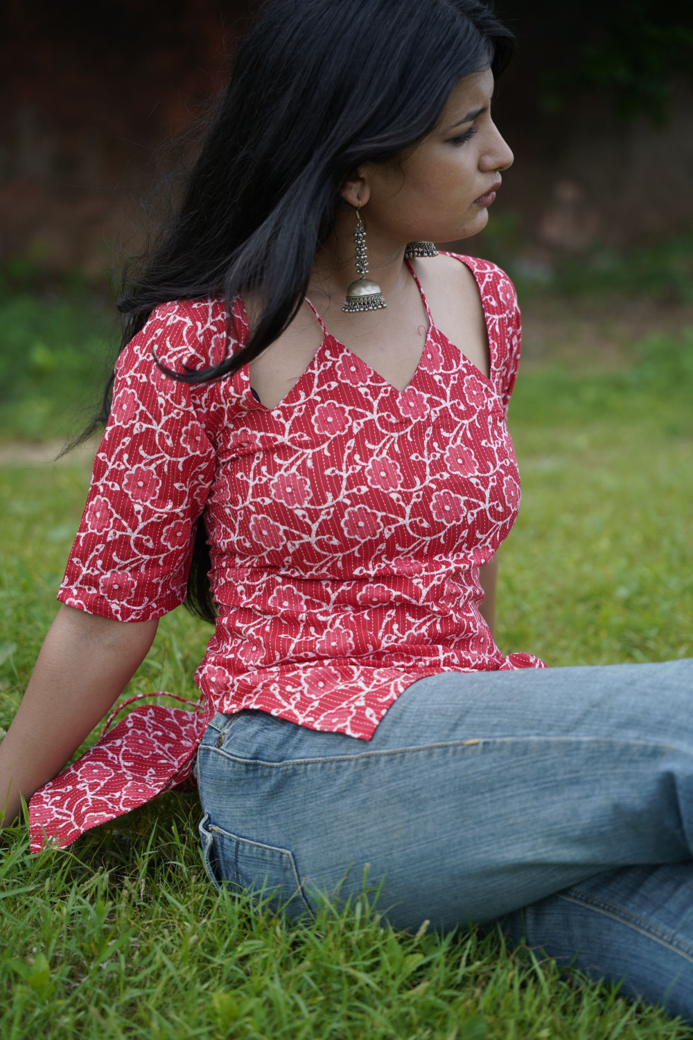 Image of RAJAM Women Printed Straight Kurta