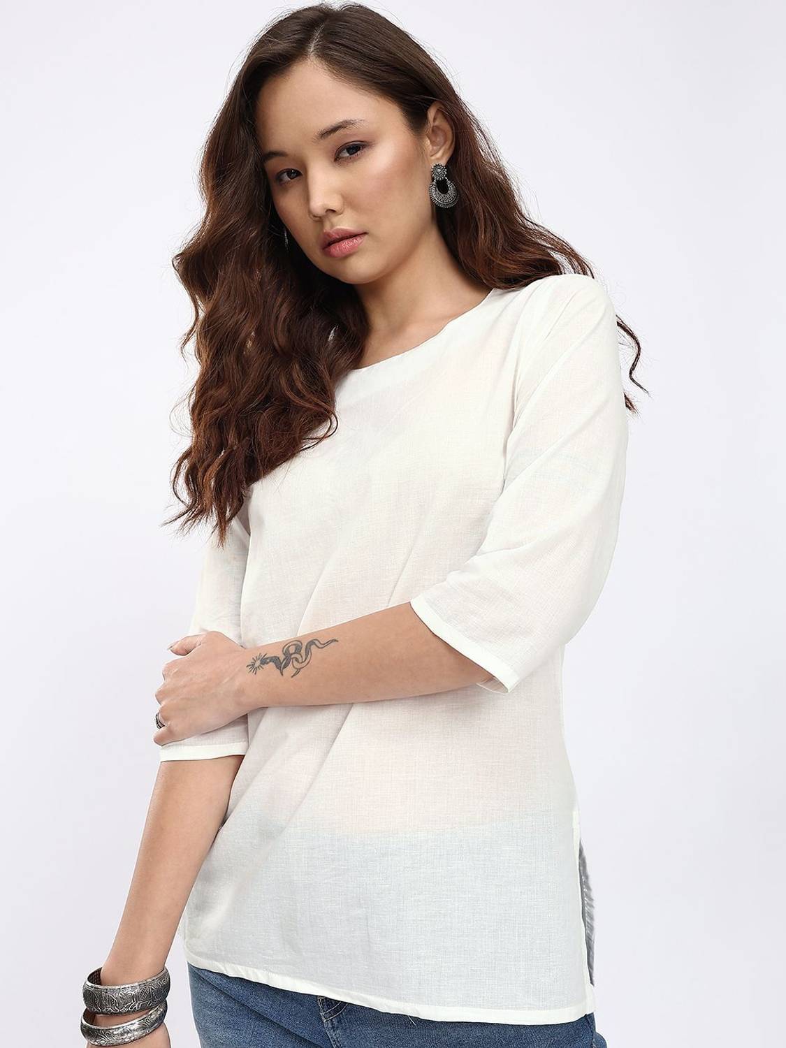 Anouk Rustic Women Solid Straight Kurta