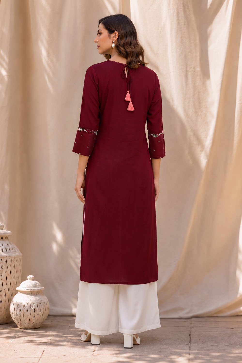 Image of MIRCHI FASHION Women Embroidered Straight Kurta