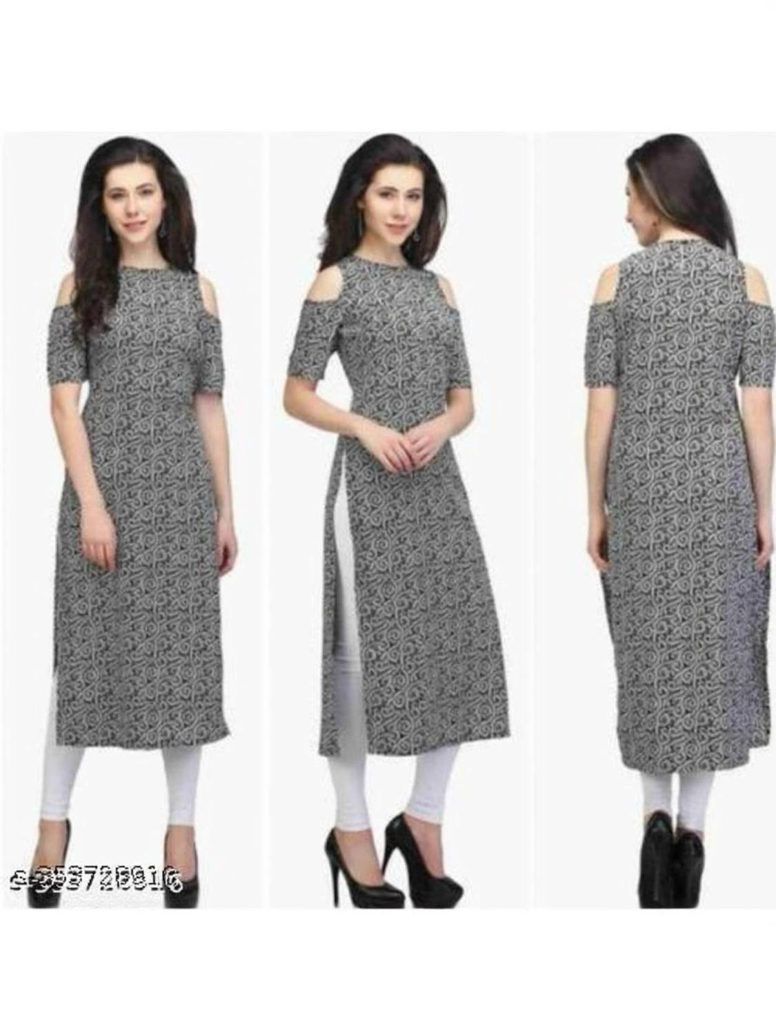 ak fashion mall Women Printed Straight Kurta