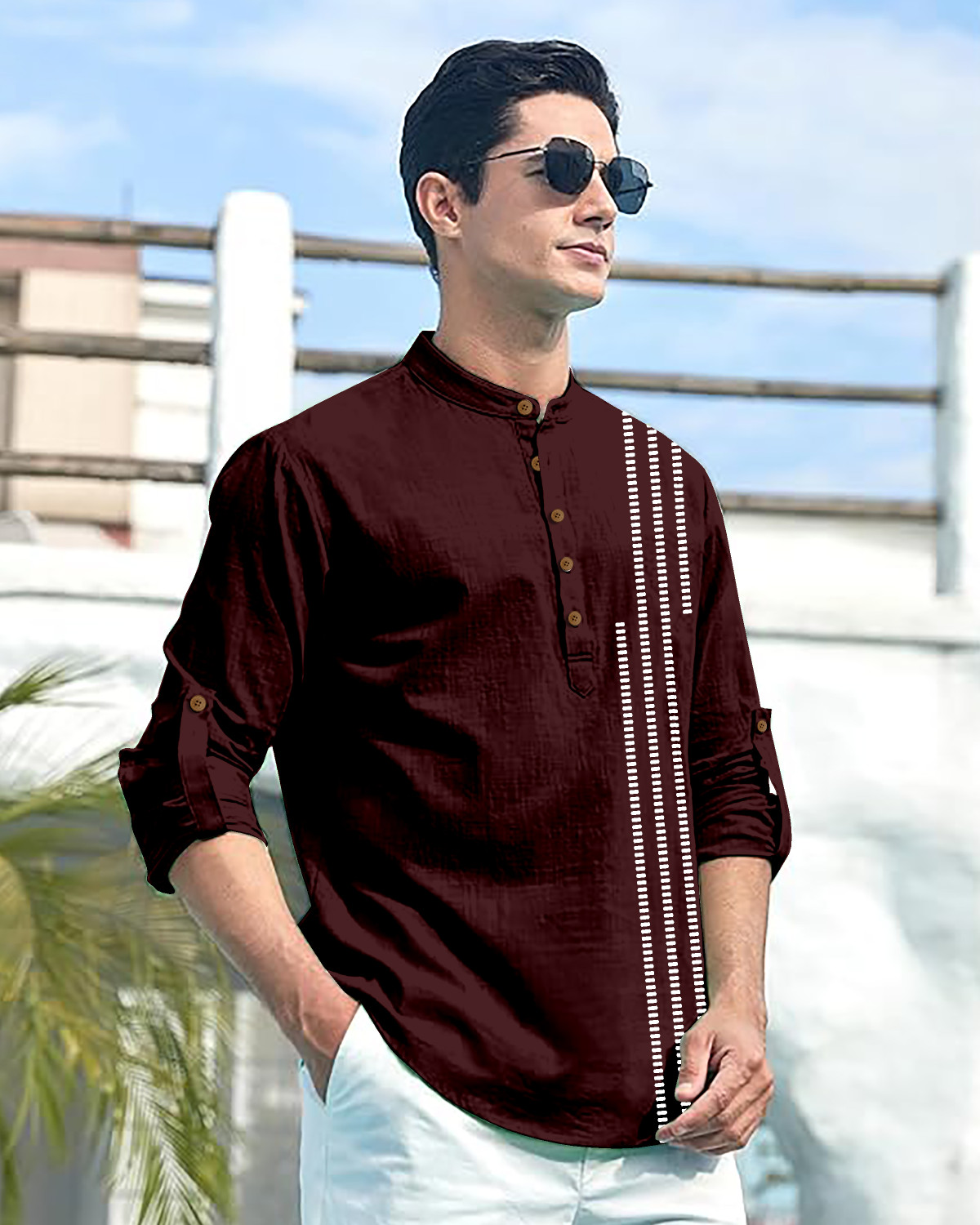 Image of IMPERIAL CHOICE Men Printed Straight Kurta