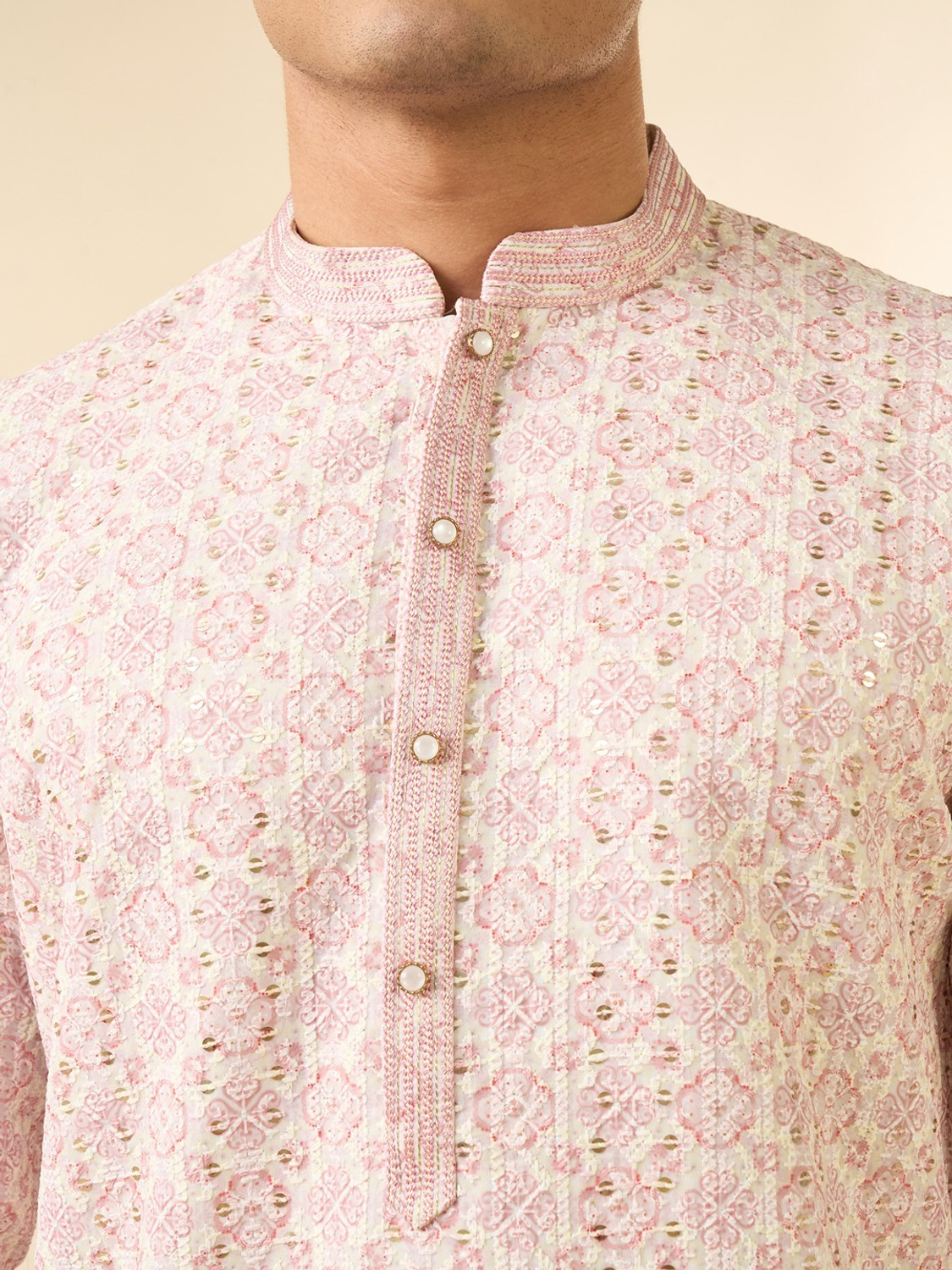 Image of DIWAS by Manyavar Men Embroidered Straight Kurta