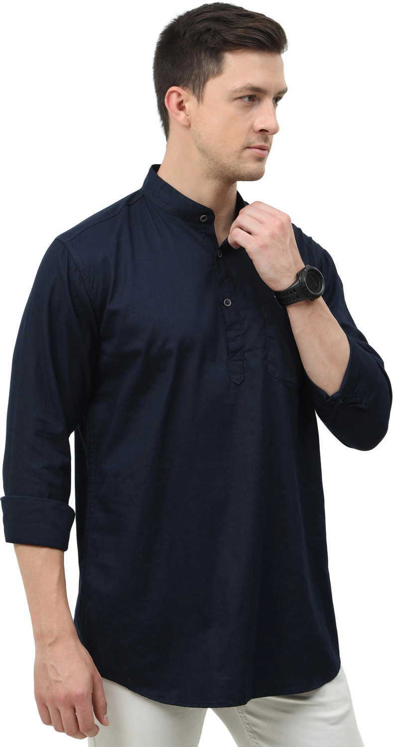 Image of Miraan Men Solid Straight Kurta