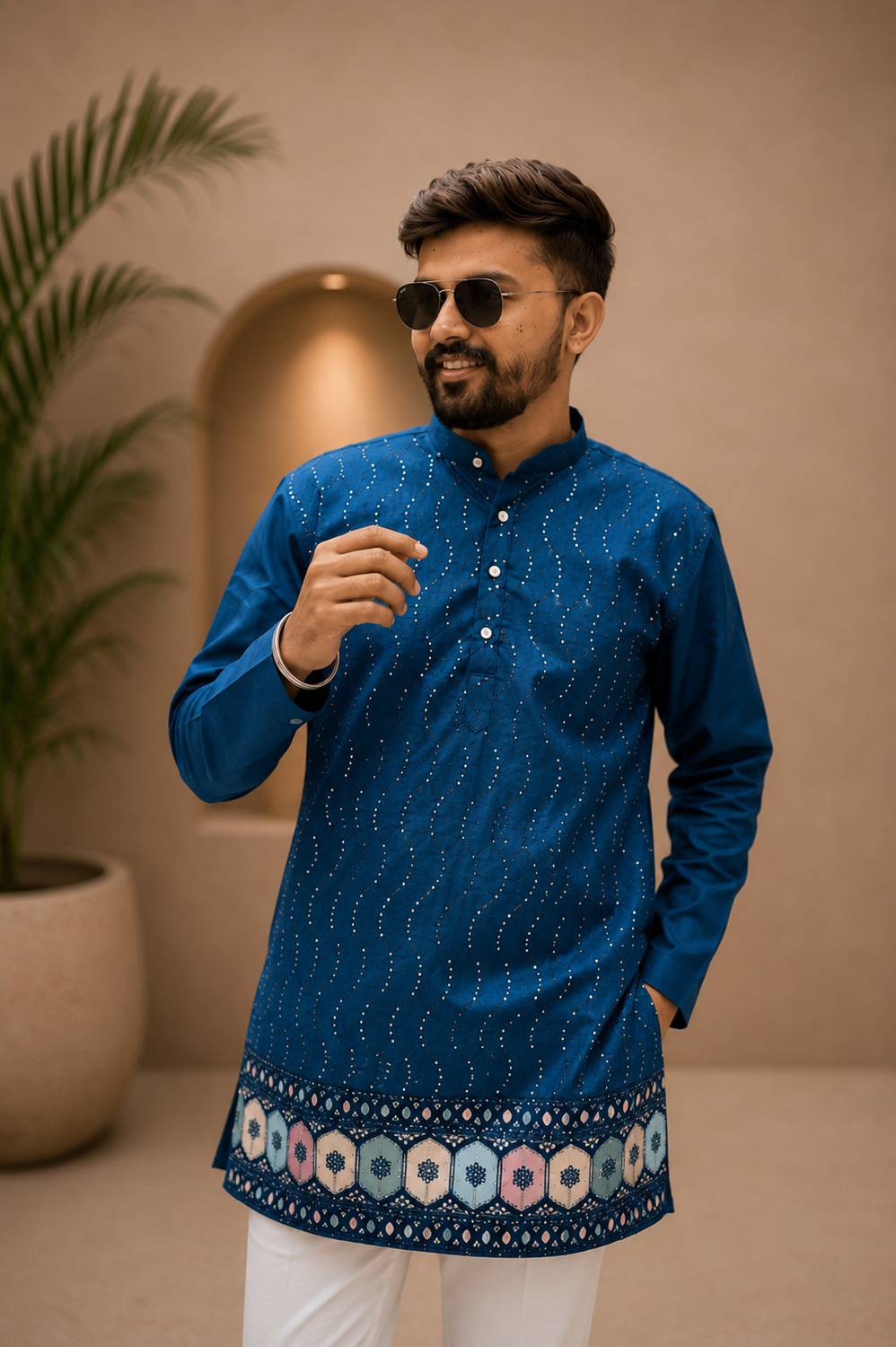 aradhna emporium Men Embroidered Straight Kurta - Image 3