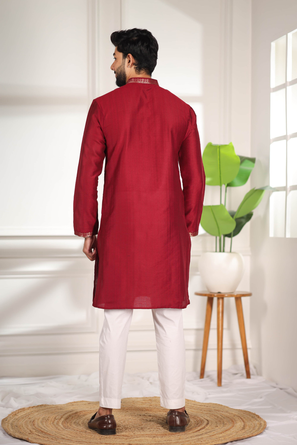 Image of Koshin Men Printed Straight Kurta