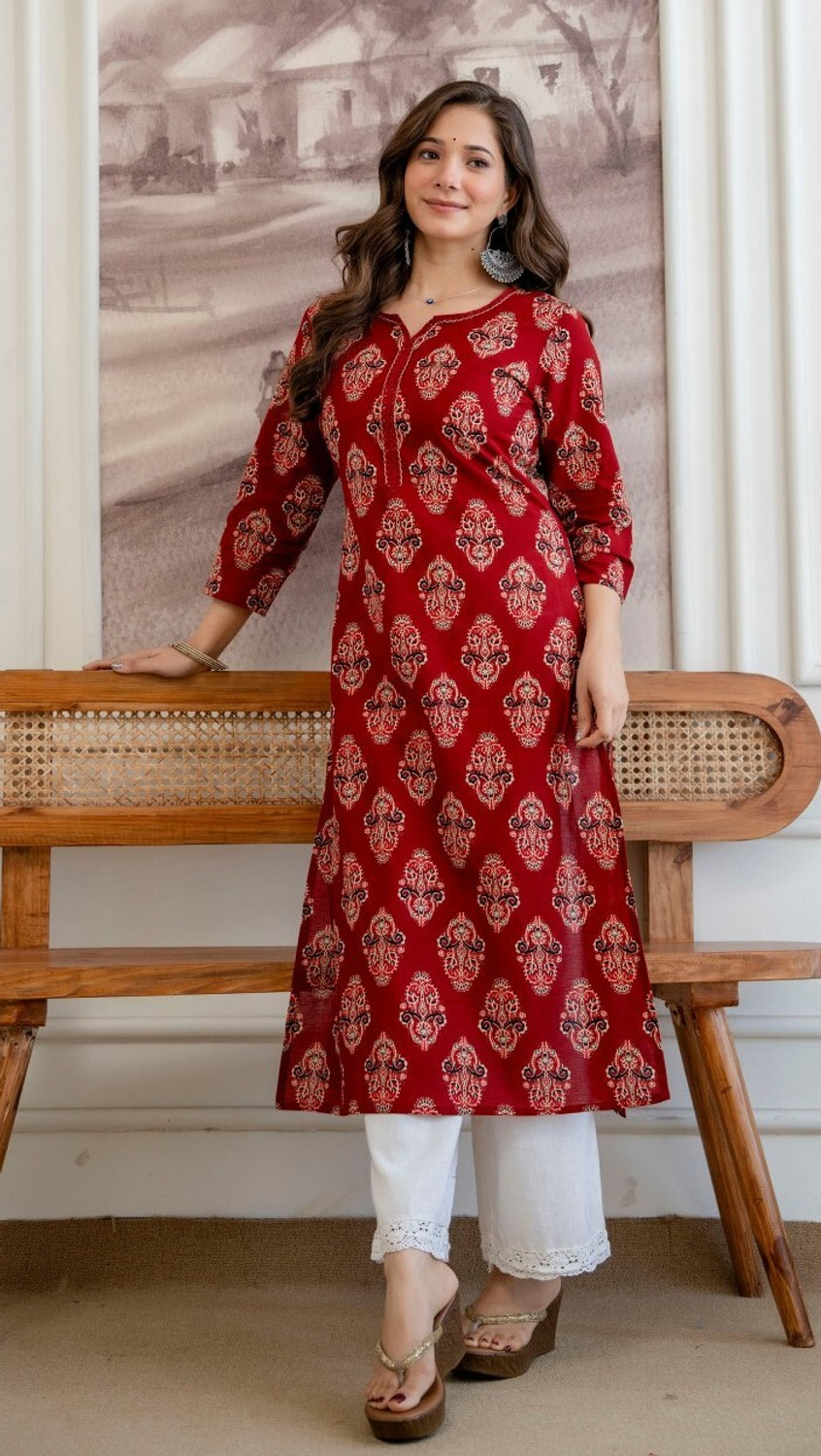 Image of Angira Jaipur Women Printed A-line Kurta