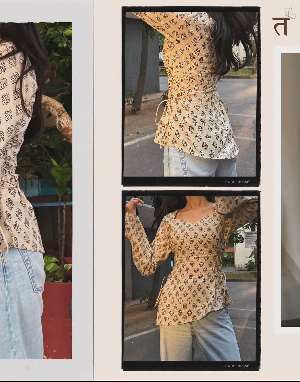 Image of Pahirava Casual Printed Women Beige Top