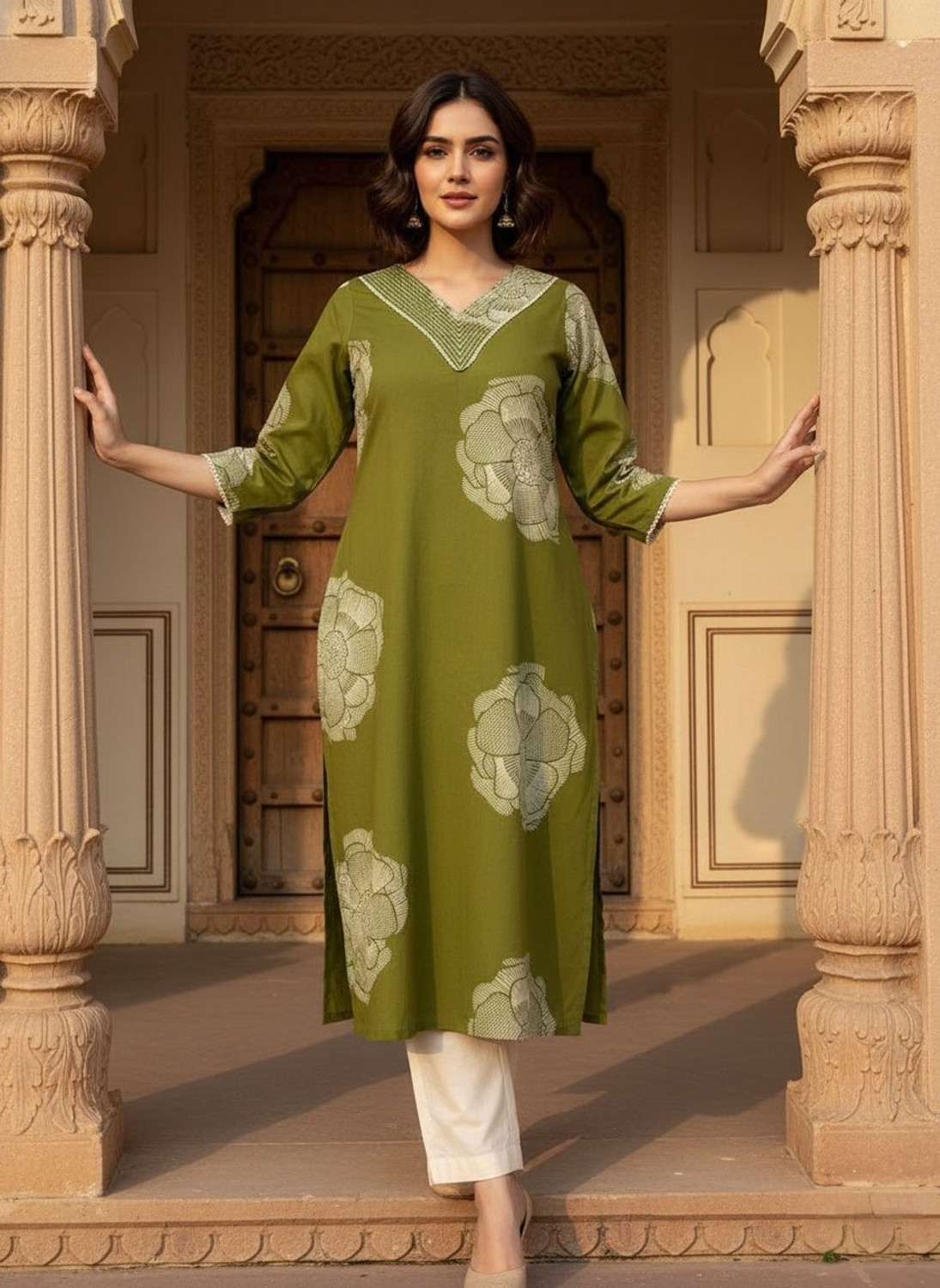 Image of Sa Rasa Women Printed Straight Kurta